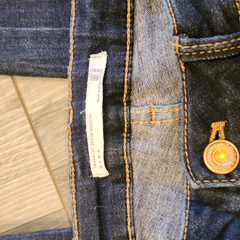 Zara Trafaluc Dark Denim Skinny Jeans Size 2 or 4 - Picture 3 of 5